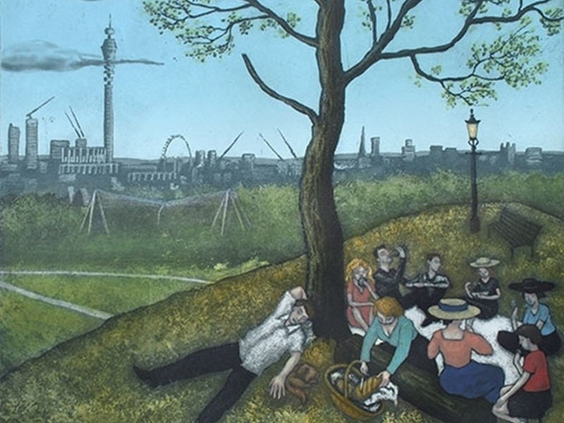 Primrose Hill, Summer, after Bruegel by Mychael Barratt